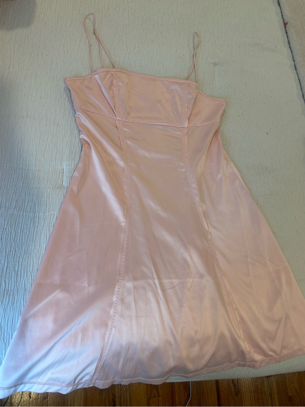 Urban Outfitters Light Pink Satin Mini Dress